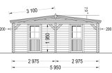 Wiata garażowa drewniana CLASSIC z pomieszczeniem gospodarczym, 5x6 m specification 3