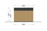Domek ogrodowy drewniany PIA (34 mm + elewacja, z izolacją), 4x3 m, 12 m² specification 3