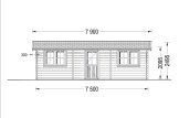 Garaż drewniany CLASSIC (44 mm), 4x7,5 m, 30 m² specification 3