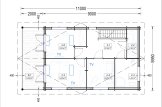 Dom drewniany całoroczny TOULOUSE (44+44 mm, z izolacją), 100 m² - z tarasem 20 m² specification 2