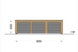 Garaż drewniany trzystanowiskowy SILVIA TRIO F (34 mm + elewacja), 9x6 m, 54 m² specification 2