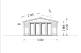 Domek ogrodowy drewniany MARTA (44 mm), 5x4 m, 20 m² specification 2