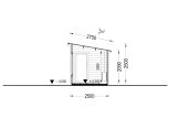 Sauna ogrodowa zewnętrzna VIGOR (44 mm), 3.3x2.5 m, 4.85 m² specification 6