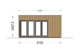 Domek ogrodowy drewniany PREMIUM (34 mm + elewacja, z izolacją), 5x4 m, 20 m² specification 2