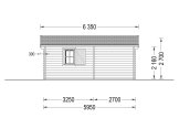 Domek letniskowy drewniany NANTES (44 mm), 6 x 4,7 m, 24 m² - z tarasem 3,5 m² specification 3