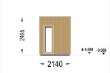 Sauna ogrodowa zewnętrzna DELLA (34 mm + elewacja), 2,6 x 2,1 m, 3,8 m² specification 2