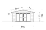 Sauna ogrodowa zewnętrzna ELDA (44 mm), 5x5 m, 25 m² (4 pomieszczenia) specification 2