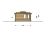 Domek ogrodowy drewniany DEVON (44 mm), 6x4 m, 24 m² specification 3