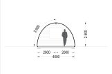 Domek letniskowy drewniany BRETA z sypialnią na dwa łóżka (44 mm), 4x8 m, 32 m² specification 6