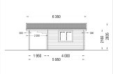 Domek ogrodowy drewniany CAMILA (66 mm), 6x6 m, 36 m² specification 3