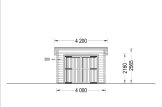 Garaż drewniany MODERN (44 mm), 4x6 m, 24 m² specification 2