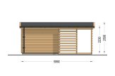 Domek ogrodowy drewniany EVA (34 mm), 6x3 m, 8 m² specification 4