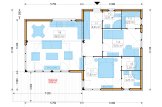 Dom drewniany letniskowy MIRABEL (44 mm + elewacja, z izolacją), 69 m² specification 1