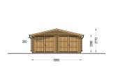 Garaż drewniany dwustanowiskowy CLASSIC DUO (44 mm), 6x9 m, 54 m² specification 2