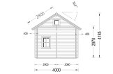 Domek letniskowy całoroczny AVIGNON (44+44 mm, z izolacją PLUS), 20 m² - z antresolą 16 m² specification 5