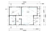 Domek letniskowy całoroczny MEGAN (44+44 mm, z izolacją PLUS), 60 m² specification 1