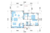 Dom drewniany letniskowy VALERI (44 mm + elewacja), 80 m² specification 1
