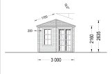 Domek ogrodowy drewniany KIM (44 mm), 5x3 m, 15 m² specification 3
