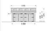 Garaż drewniany dwustanowiskowy TWIN DUO (44 mm), 6x6 m, 36 m² specification 2