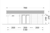Sauna ogrodowa zewnętrzna ELDA (44 mm), 5x7.5 m, 25 m² (3 pomieszczenia), taras 12 m² specification 5