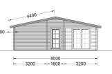 Dom drewniany całoroczny LINDA (44+44 mm, z izolacją), 78 m² - z tarasem 15 m² specification 4