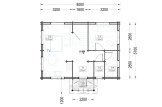 Dom drewniany całoroczny EMMA (44+44 mm, z izolacją), 70 m² specification 1