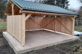 Wiata garażowa drewniana na 2 samochody LUNA DUO ze ścianą boczną, 6x6 m customer 1