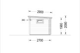Domek ogrodowy drewniany LARISSA (28 mm), 5,2 x 2,7 m, 7 m² - z tarasem 7 m² specification 3