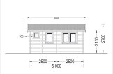 Sauna ogrodowa zewnętrzna ELDA (44 mm), 5x5 m, 25 m² (4 pomieszczenia) specification 3