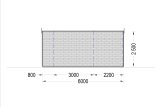 Domek ogrodowy drewniany BRETA (44 mm), 4x6 m, 24 m² specification 5