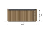Domek ogrodowy drewniany INES (34 mm + elewacja), 6x3 m, 18 m² specification 4