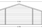 Domek ogrodowy drewniany PARIS (44 mm), 6,7x5,7 m, 21 m² - z tarasem 11 m² specification 4