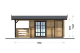 Domek ogrodowy drewniany LILI z pomieszczeniem gospodarczym (34 mm), 6x3 m, 11 m² specification 2