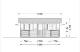 Domek letniskowy drewniany ALTURA (44 mm), 31 m² - z tarasem 8 m² specification 2