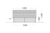 Garaż drewniany TEXAS (44 mm), 6x6 m, 36 m² specification 3