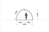 Domek letniskowy drewniany BRETA (44 mm), 4x8 m, 32 m² specification 6