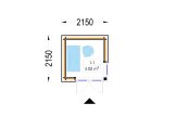 Domek ogrodowy drewniany PREMIUM (44 mm + elewacja, z izolacją PLUS), 2x2 m, 4 m² specification 1
