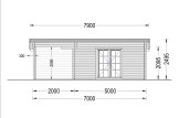 Domek ogrodowy drewniany CARL (34 mm), 5x4 m, 20 m² - z tarasem 8 m² specification 2