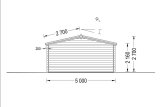 Domek ogrodowy drewniany WISSOUS (44 mm), 5x6 m, 30 m² specification 4