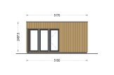 Domek ogrodowy drewniany PREMIUM (34 mm + elewacja, z izolacją), 5x3 m, 15 m² specification 2