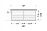 Domek ogrodowy drewniany KATERINA (28 mm), 5x3 m, 7,5 m² - z tarasem 7,5 m² specification 4