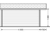 Domek ogrodowy drewniany PALMA (34 mm), 4x4 m, 16 m² specification 3