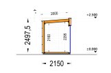 Domek ogrodowy drewniany PREMIUM L (44 mm + elewacja, z izolacją PLUS), 3x2 m, 6 m² specification 6