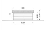 Garaż drewniany CLASSIC (44 mm), 3,2x5,2 m, 16 m² specification 5
