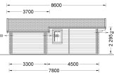Dom drewniany całoroczny DIJON (44+44 mm, z izolacją), 44 m² specification 5