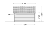 Domek ogrodowy drewniany ORLANDO (34 mm), 4x4 m, 16 m² specification 4
