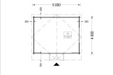 Domek ogrodowy drewniany MARTA (44 mm), 5x4 m, 20 m² specification 1
