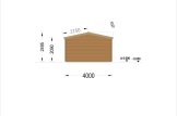 Domek ogrodowy drewniany OSLO (44 mm), 5x4 m, 20 m² specification 3