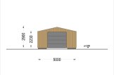 Garaż drewniany SILVIA (34 mm + elewacja), 5x6 m, 30 m² specification 2