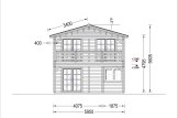 Dom drewniany letniskowy TOULOUSE (66 mm), 100 m² - z tarasem 20 m² specification 3